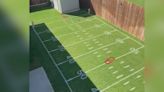 Dad makes mini OU football field for 5-year-old son