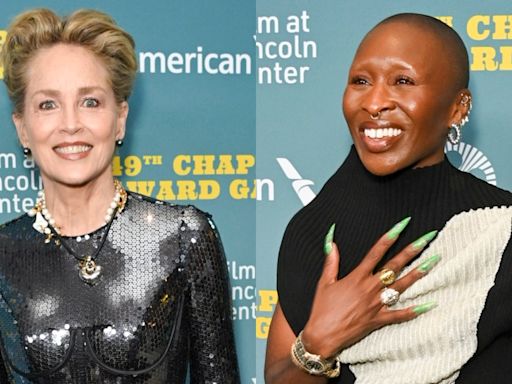 Sharon Stone Sparkles in Sequins, Cynthia Erivo Plays With Shape in Issey Miyake and More From the 49th Chaplin Award Gala