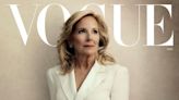 Jill Biden posó para Vogue con un traje blanco de Ralph Lauren apoyando la campaña de su marido