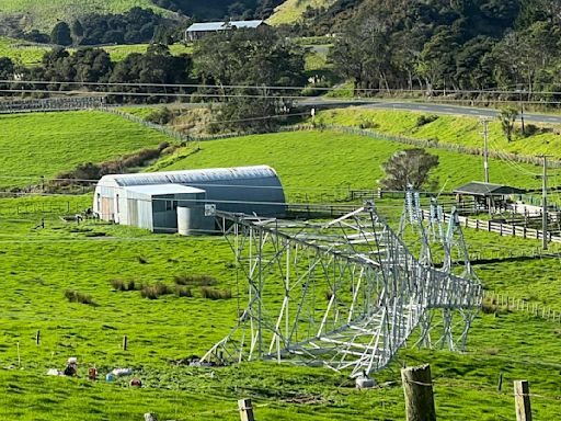 Much of New Zealand's far north is without power after a transmission tower fell over