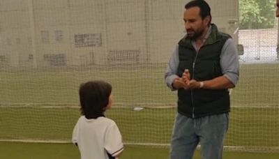 Saif Ali Khan educates son Taimur about his family’s cricket history