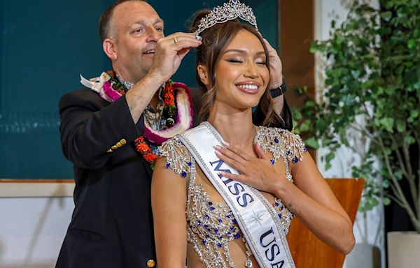 Savannah Gankiewicz of Hawaii crowned Miss USA after previous winner resigned, citing mental health