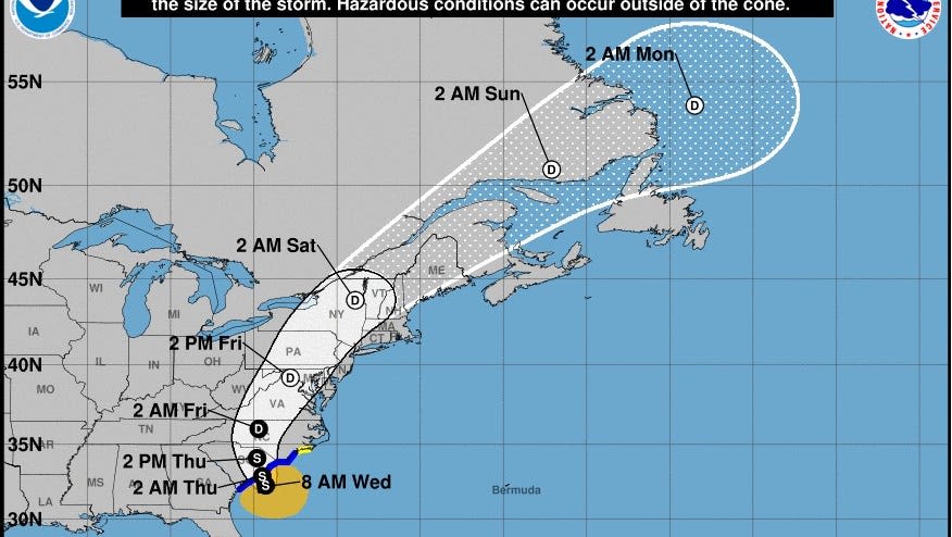 Where's Debby? Follow the tropical storm's path up east coast to NY with our tracker