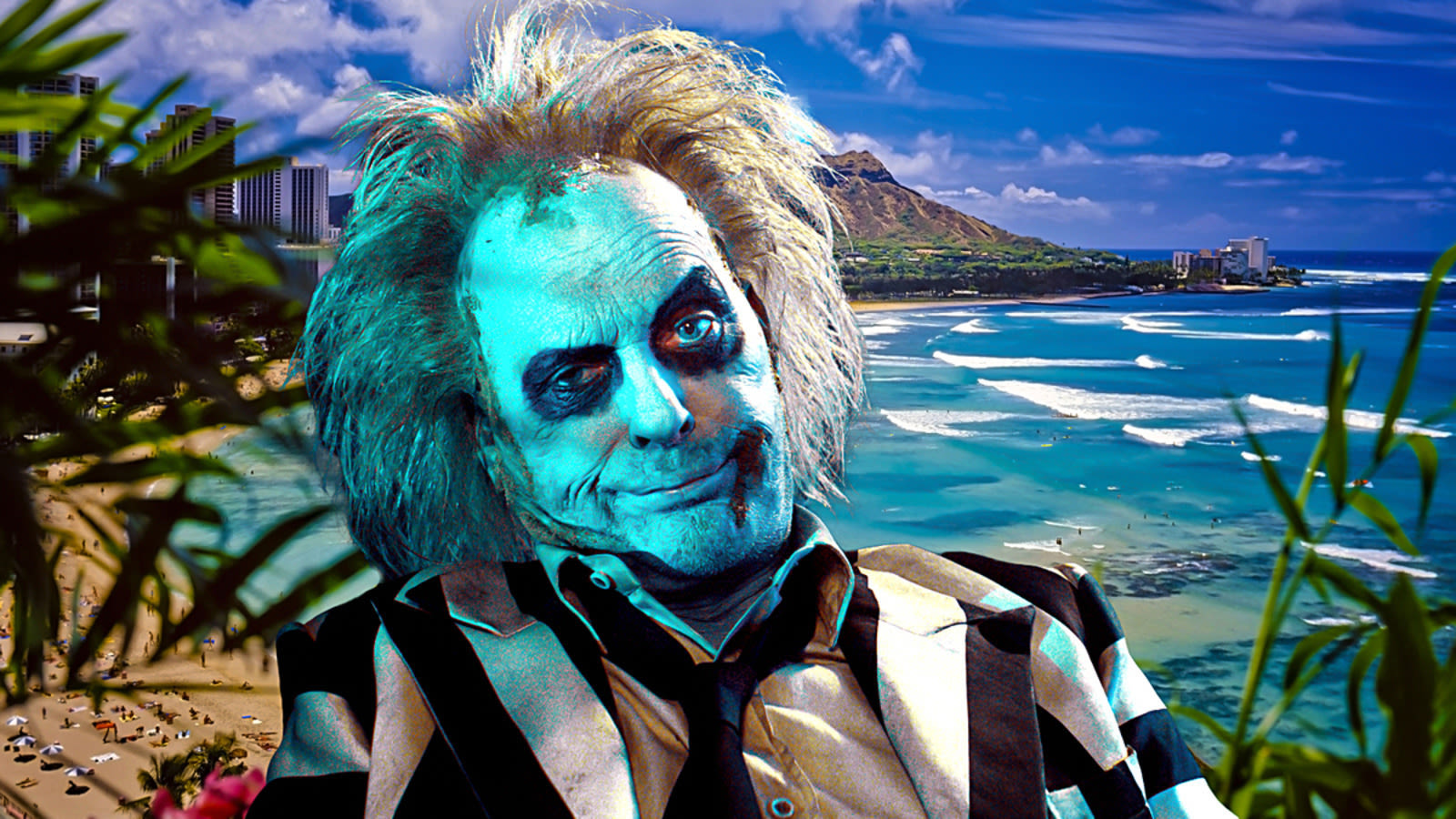 Tim Burton's Beetlejuice 2 Almost Sent Michael Keaton's Ghost With The Most To Hawaii - SlashFilm