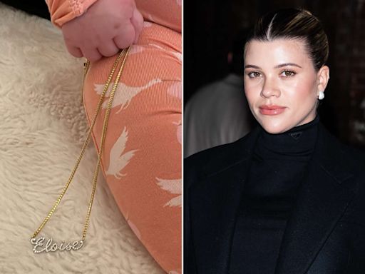 Sofia Richie Shows Off New Diamond 'Eloise' Necklace in Sweet Snap of Her Daughter's Little Hand