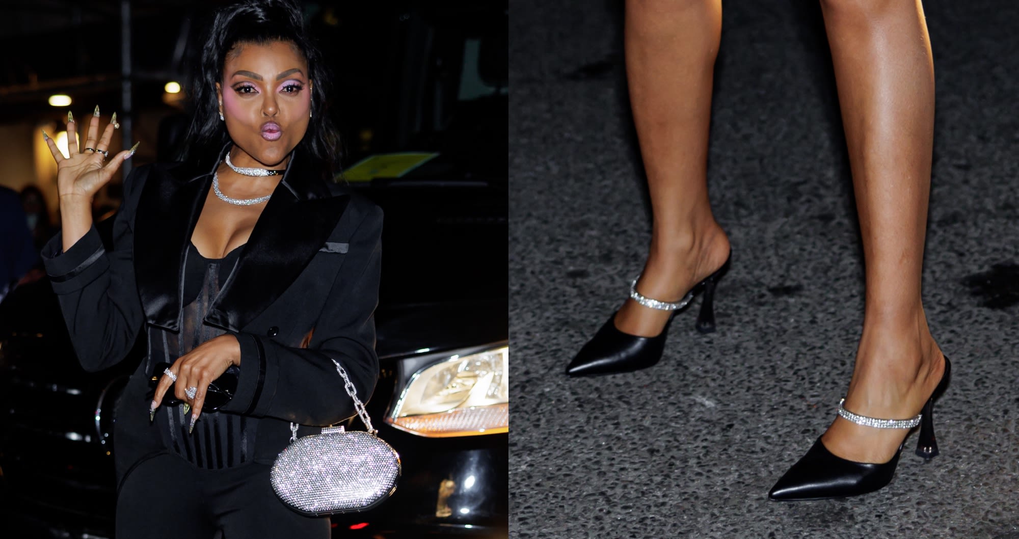 Taraji P. Henson Steps Out in Charles & Keith Pointed-Toe Mules in New York City