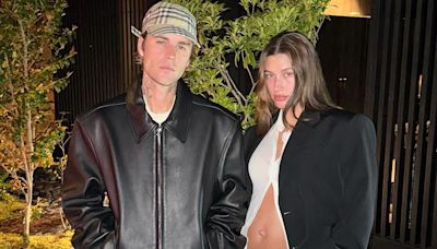 Pregnant Hailey Bieber Bares Her Bump in Unbuttoned Top: ‘Mom n Dad’