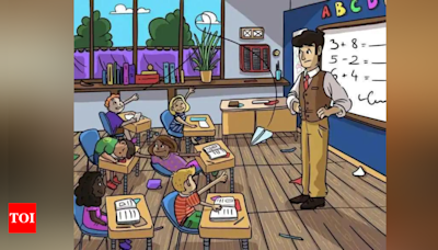 Optical Illusion: Can you find the hidden sunglasses in this classroom? | - Times of India