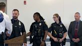 Officers honored for heroism, just days after downtown explosion