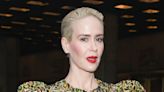 Sarah Paulson Goes Wild in Viral Glitter Leopard Peplum Dress at Tony Awards 2022