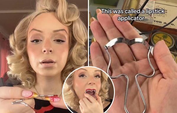 Marilyn Monroe lookalike ‘can’t believe’ wild way lipstick was applied 80 years ago: ‘It actually works!!’