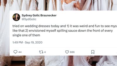 30 Too-Real Tweets About Wedding Dress Shopping