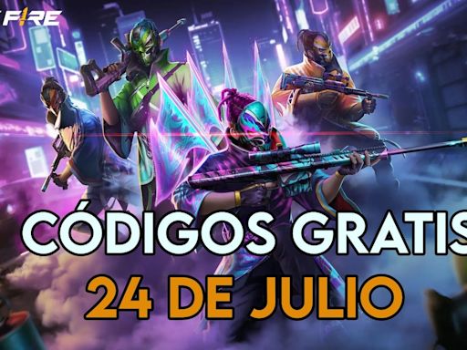 Free Fire | Códigos de hoy miércoles 24 de julio de 2024: recompensas gratis