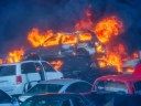 1,500 Cars Go Up in Flames in Massive Scrapyard Inferno