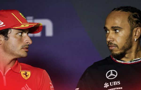 Carlos Sainz makes Lewis Hamilton admission after taking his Ferrari seat