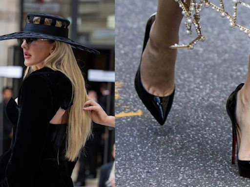 Ellie Goulding Takes Over the Front Row of Tamara Ralph’s Show in Structured Dress and Black Pumps at Paris Couture Week