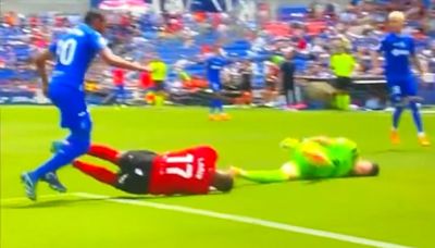 Lesão cerebral de goleiro do Getafe, da Espanha, impressiona web; veja vídeo