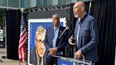 John Wooden stamp unveiled at UCLA honoring the coach who led Bruins to a record 10 national titles