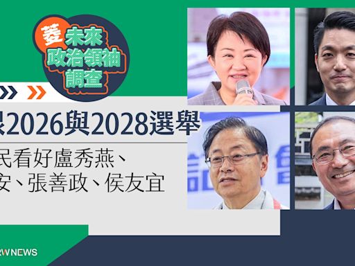 菱未來政治領袖調查／放眼2026與2028選舉 藍選民看好盧秀燕、蔣萬安、張善政、侯友宜