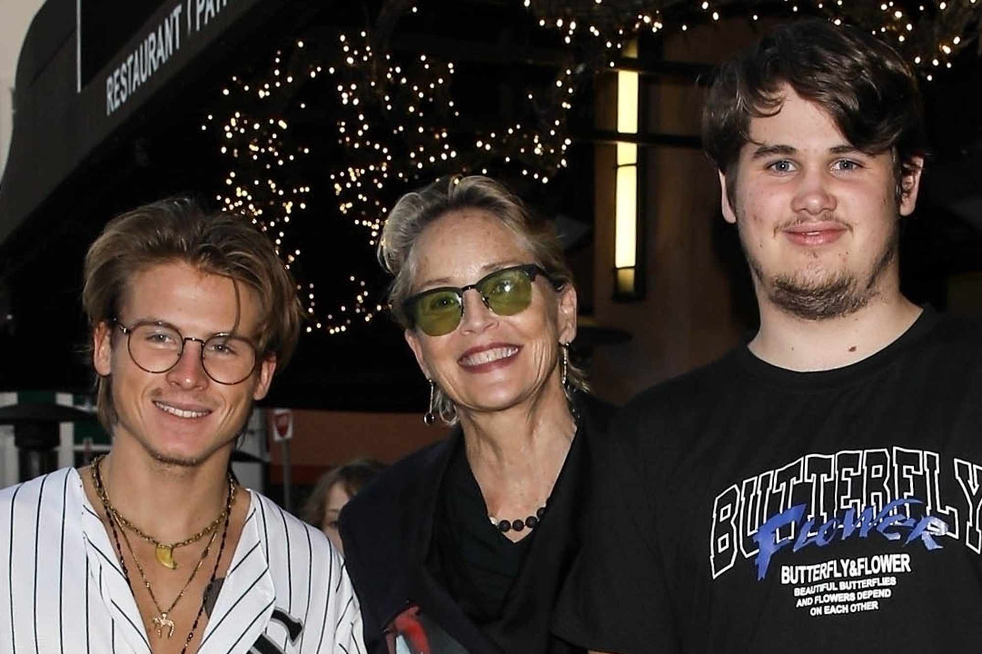 Sharon Stone and Sons Roan and Laird Have Dinner in L.A. During Rare Public Outing Together