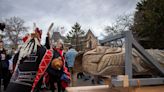 Hugs, smiles and tears greet Nuxalk totem pole as it leaves Victoria, B.C., museum