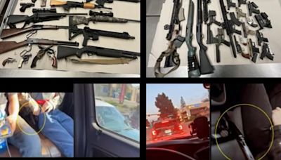 Routine traffic stop leads to police seizing 36 guns, arresting suspect in San Jose