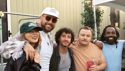 See Taylor Swift and Travis Kelce With Bleachers Backstage at Coachella