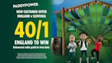 England vs Slovenia offer: Get England to win at 40/1 with Paddy Power