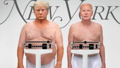 What’s the controversy surrounding a half-naked image of Trump, Biden on magazine?