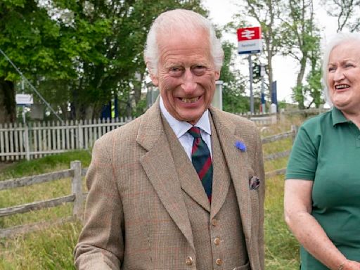 Beaming King Charles visits giant bog at Forsinard Flows in Scotland