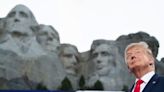 Donald Trump re-posts edited image of his likeness on Mount Rushmore, with his face looming out of the rock next to George Washington's