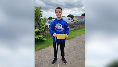 Blind teen with brain tumour completes skydive