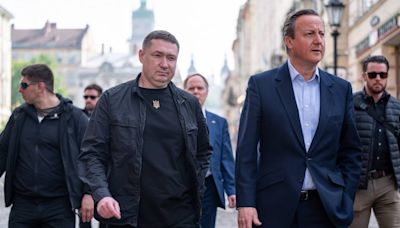 Cameron visits Lviv as part of Ukraine trip