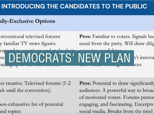 Who gets to choose? Democrats detail 'blitz primary' options to replace Biden.