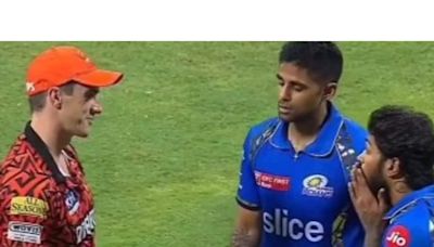 MI's Hardik Pandya, Suryakumar Yadav Left Shocked as SRH Skipper Pat Cummins Shows Chopped Middle Finger After IPL...