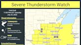 Severe thunderstorm watch issued for southern Wisconsin including Milwaukee metro, Madison, Sheboygan, Fond du Lac; winds could top 85 mph