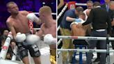 Super-middleweight boxer left needing oxygen live on Sky Sports after brutal KO