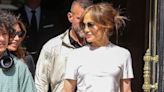 Jennifer Lopez Holds Up Her Baggiest Jeans with a Shoelace