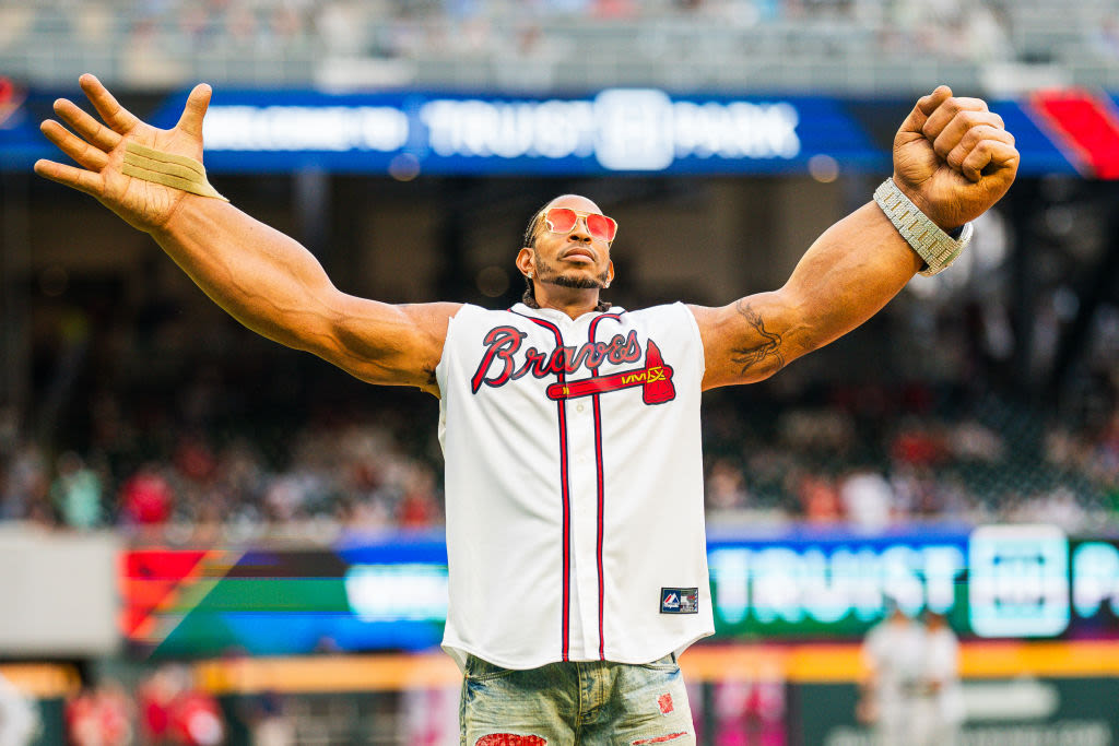 Ludacris Sports Iconic 'Get Back' Big Arms While Throwing First Pitch During Atlanta Braves Game