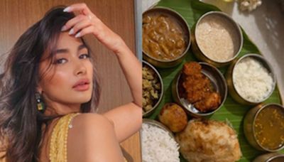 Pooja Hegde delights in a flavourful thali from South India