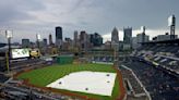 Reds-Pirates rained out. The game will be made up as part of a split doubleheader Sunday