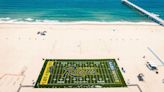 Rams unveil 60-yard turf football field on shore of Hermosa Beach