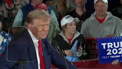 'I have a crooked judge,' former President Donald Trump says at Waukesha rally about hush money trial