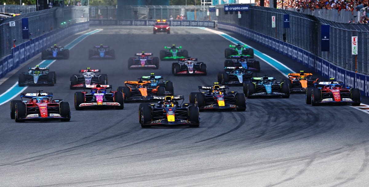 F1 Miami Grand Prix LIVE: Race updates and times as Max Verstappen starts on pole