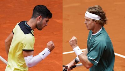 Carlos Alcaraz - Andrey Rublev | En directo los cuartos de final del Mutua Madrid Open | Marca