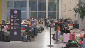 Migrant families will no longer be allowed to sleep overnight at Logan Airport, Gov. Healey says