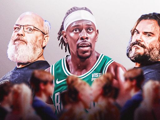 Jrue Holiday accepts Tenacious D MVP award from Jack Black, Kyle Gass