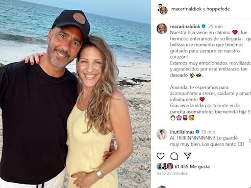 Macarena Rinaldi mostró su incipiente panza de embarazo en medio de sus vacaciones en México: la tierna foto