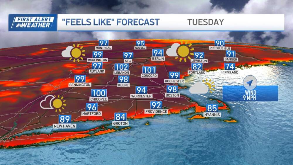 Boston in for sticky heatwave starting Tuesday