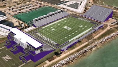 Northwestern football unveils photo concept for temporary lakeside football field